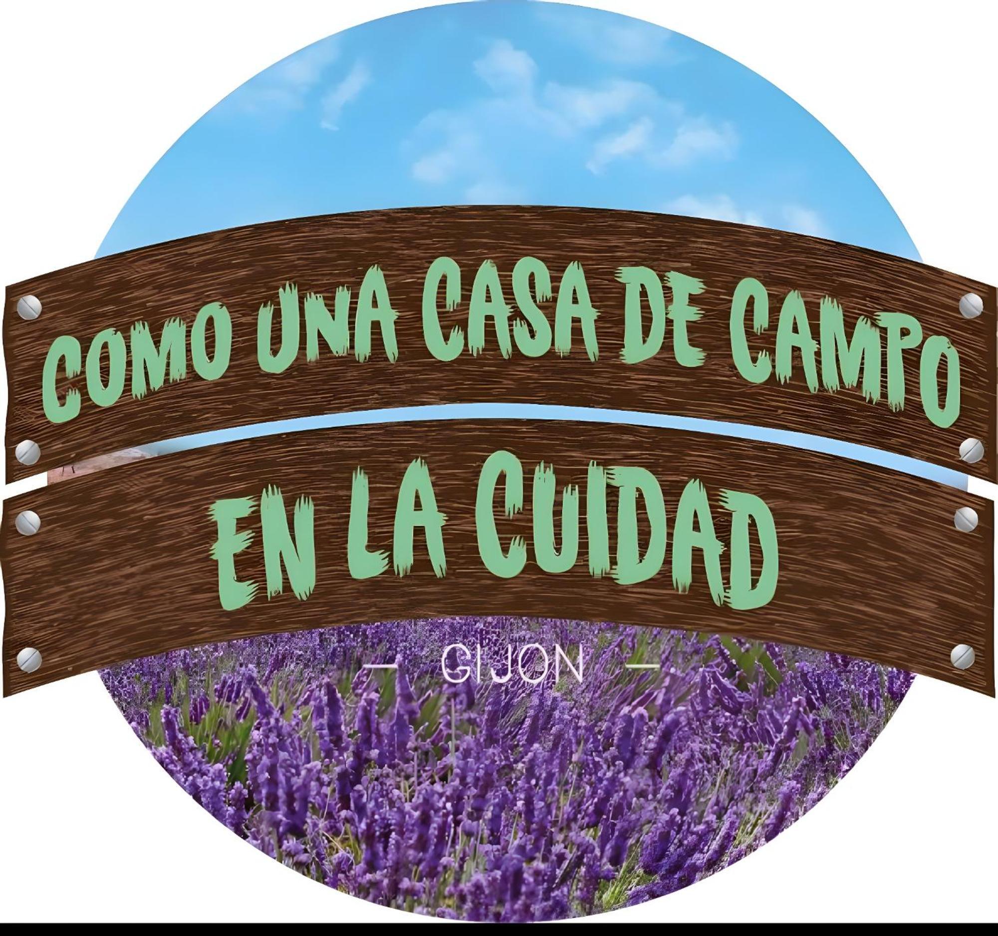 Como Una Casa De Campo En La Ciudad, Con Patio -Parking Gratis Хихон Экстерьер фото
